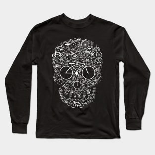 Skull Bicycles Abstract Long Sleeve T-Shirt